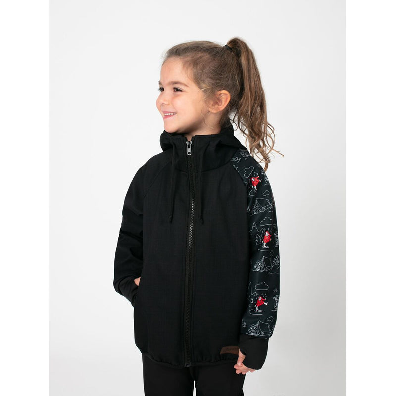 Promaledobrodruhy Dětská softshellová bunda s fleecem black/black