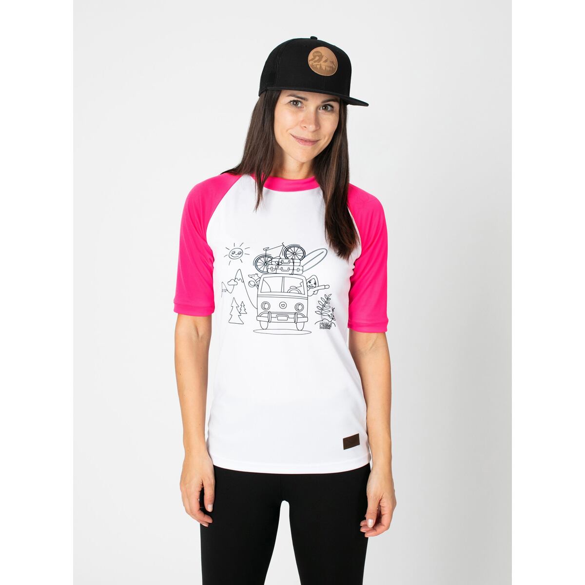 Promaledobrodruhy Dámské funkční UV tričko CoolMax krátký rukáv pink