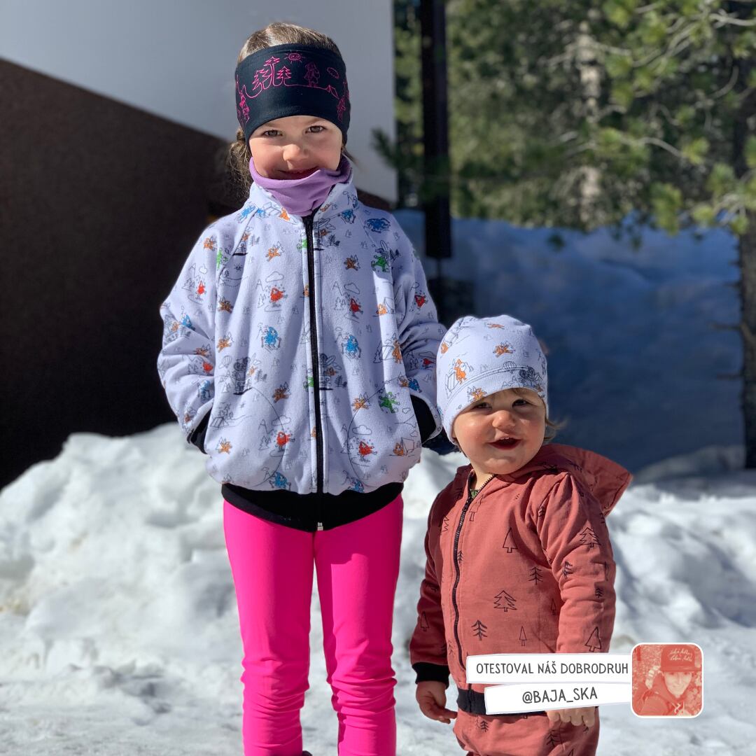 Promaledobrodruhy Funkční čelenka dvouvrstvá s fleecem - více barev barva black/