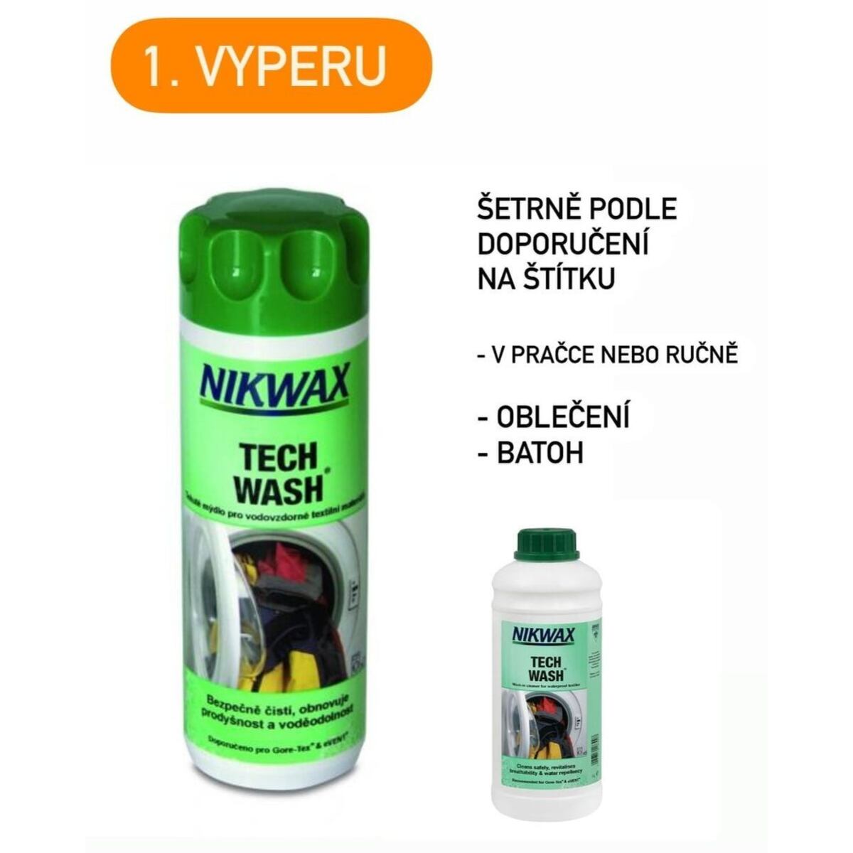 Nikwax Prací prostředek na membránové oblečení Tech Wash 1 l