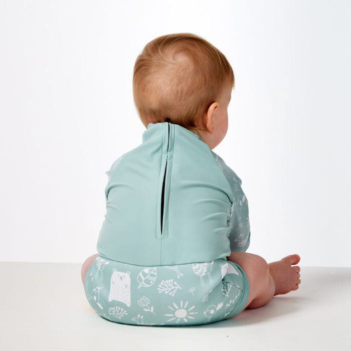 Splash About Dětské plavky/kostýmek Happy Nappy 3/4 rukáv Sunsuit Sunny Bear