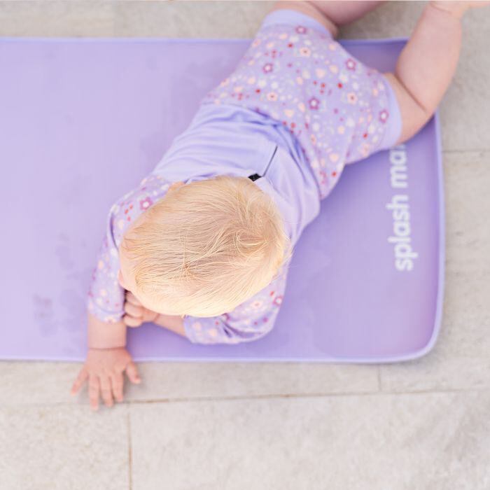 Splash About Dětské plavky/kostýmek Happy Nappy 3/4 rukáv Lilac Spring