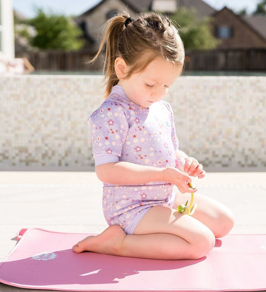 Splash About Dětské neoprénové UV body s krátkým rukávem Lilac Spring