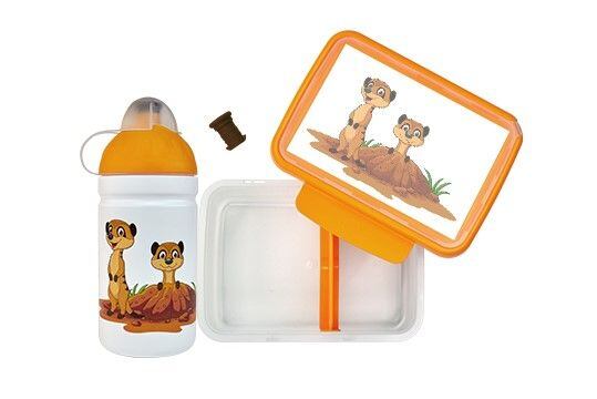 ZDRAVÁ LAHEV® SET ZDRAVÁ LAHEV A ZDRAVÁ SVÁČA svačinový box a lahev 0,5l Surikaty