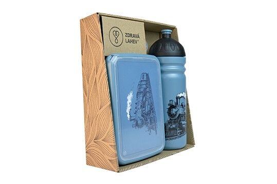 ZDRAVÁ LAHEV® SET ZDRAVÁ LAHEV A ZDRAVÁ SVÁČA svačinový box a lahev 0,7l Parní expres