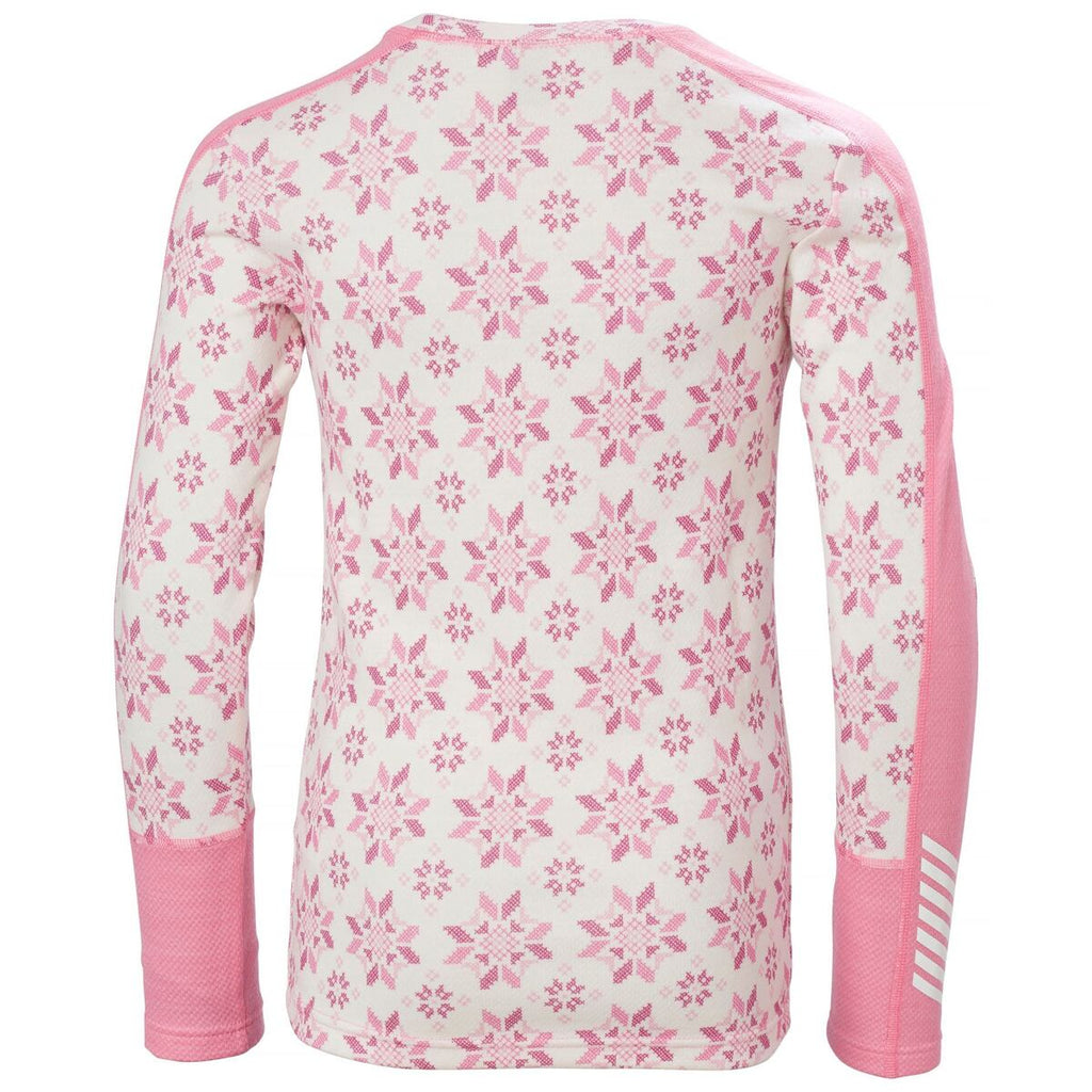 Helly Hansen Juniorské termoprádlo JR Graphic Lifa Merino set - sugar pink snowflake aop