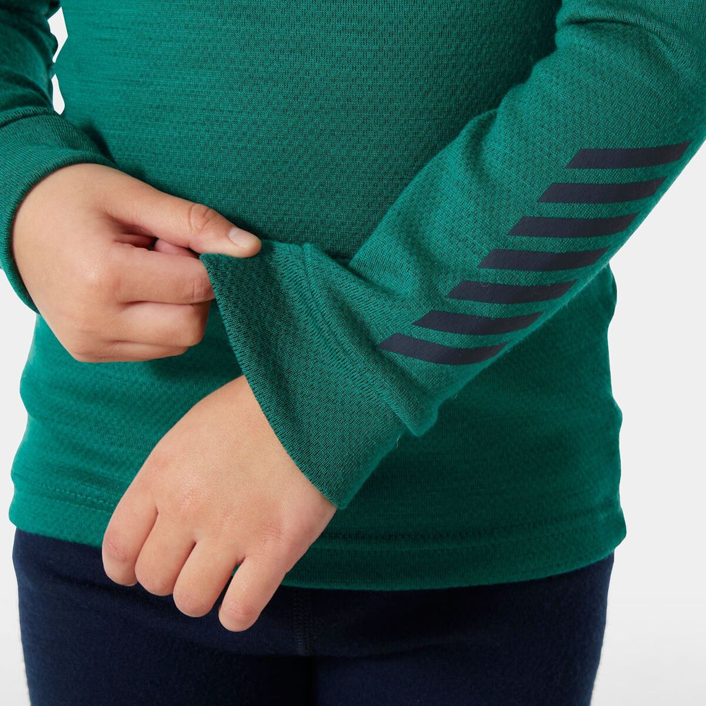 Helly Hansen Dětské termoprádlo K Lifa Merino set - emerald