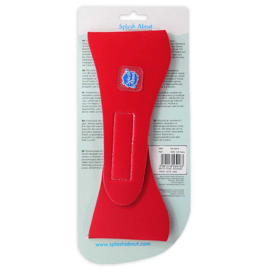 Splash About Dětská neoprénová čelenka na plavání červená 2 - 6 let