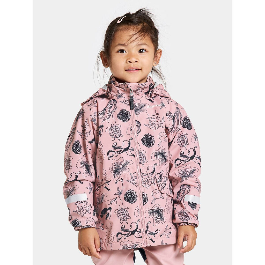Didriksons Dětská nepromokavá bunda Norma ocean soft pink - ROSTOUCÍ