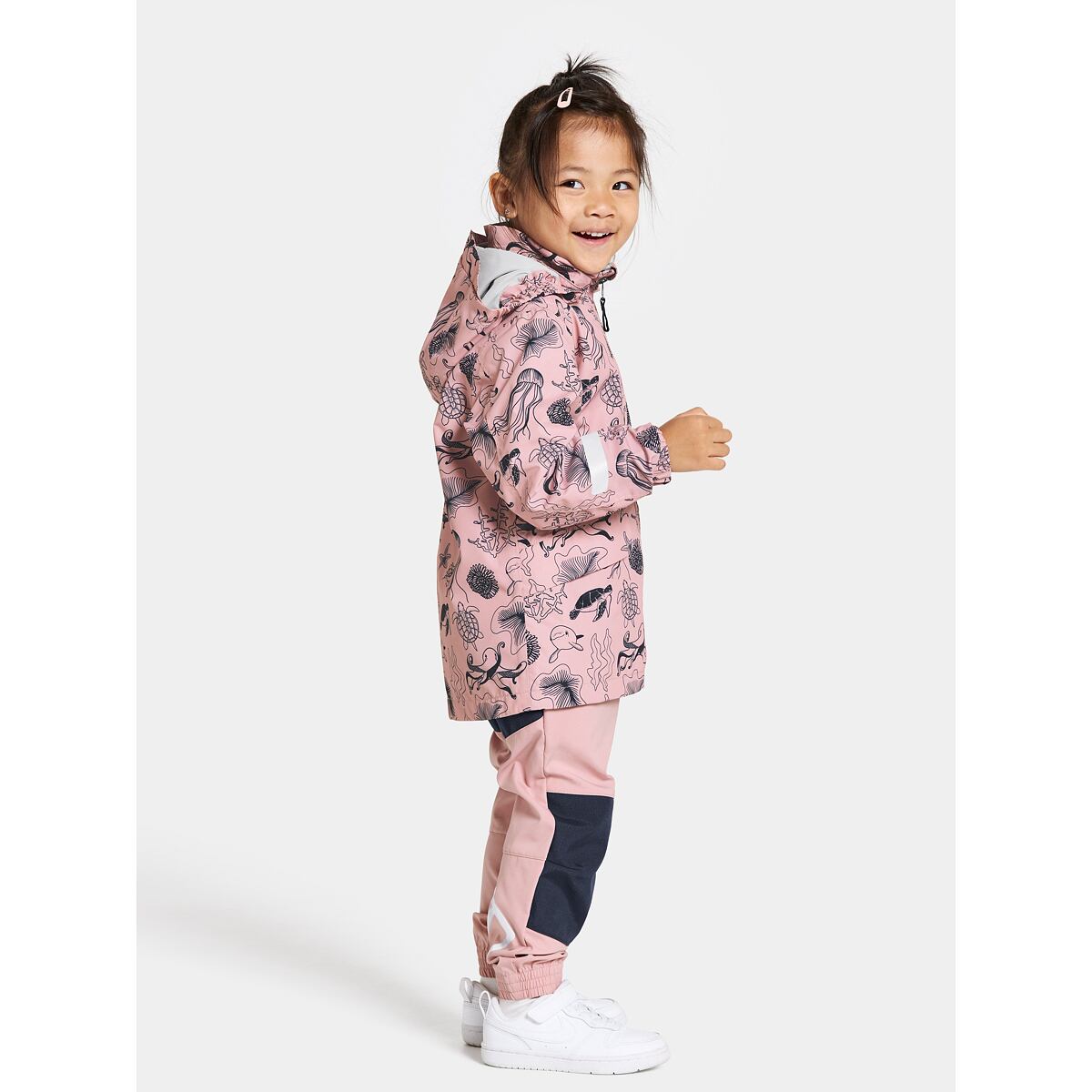 Didriksons Dětská nepromokavá bunda Norma ocean soft pink - ROSTOUCÍ