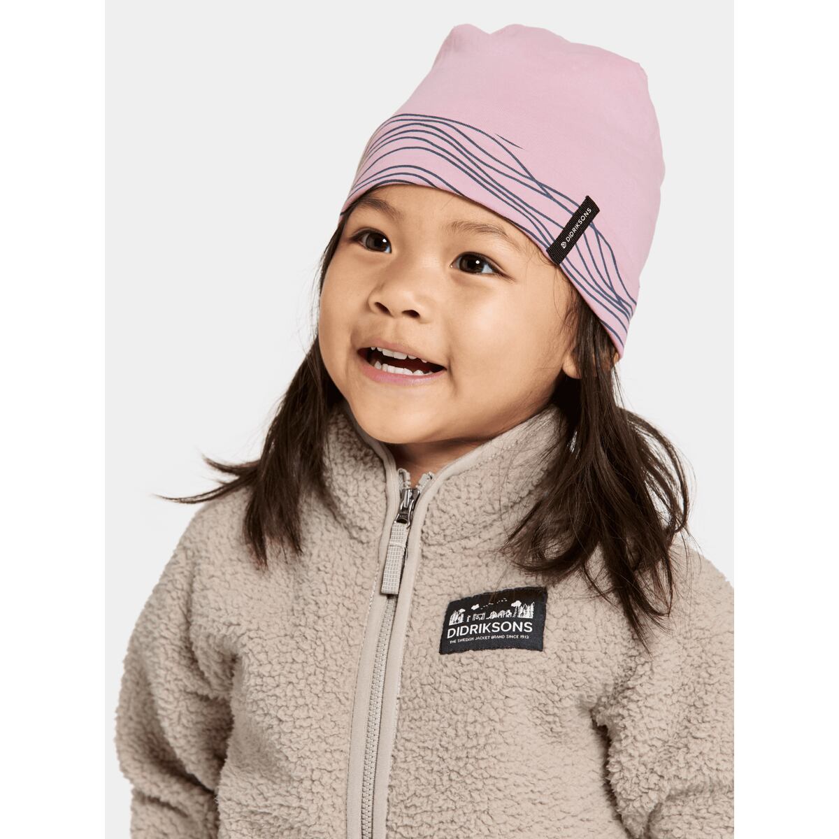 Didriksons Dětská oboustranná čepice Banjo soft pink