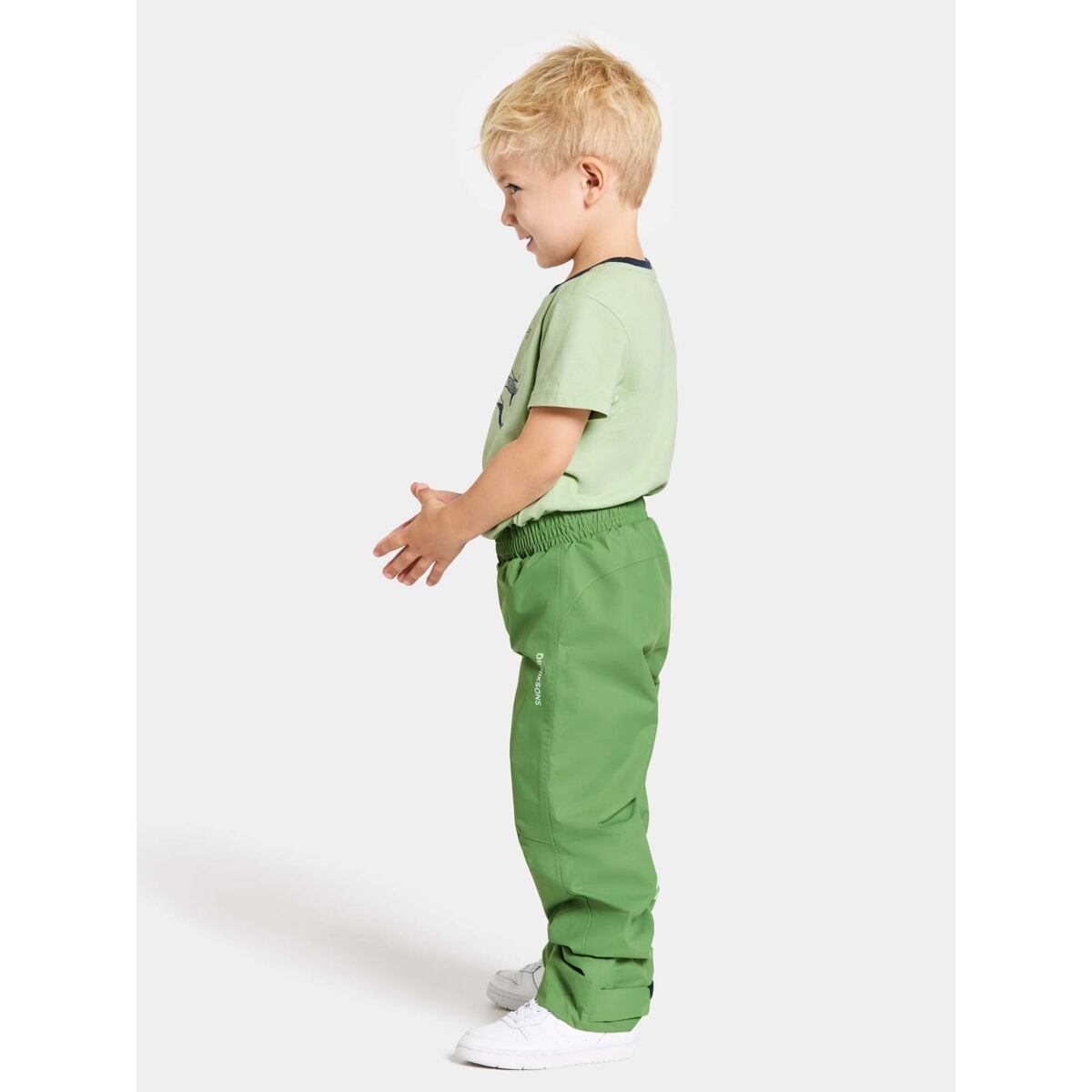 Didriksons Dětské nepromokavé kalhoty Avan algae green - ROSTOUCÍ