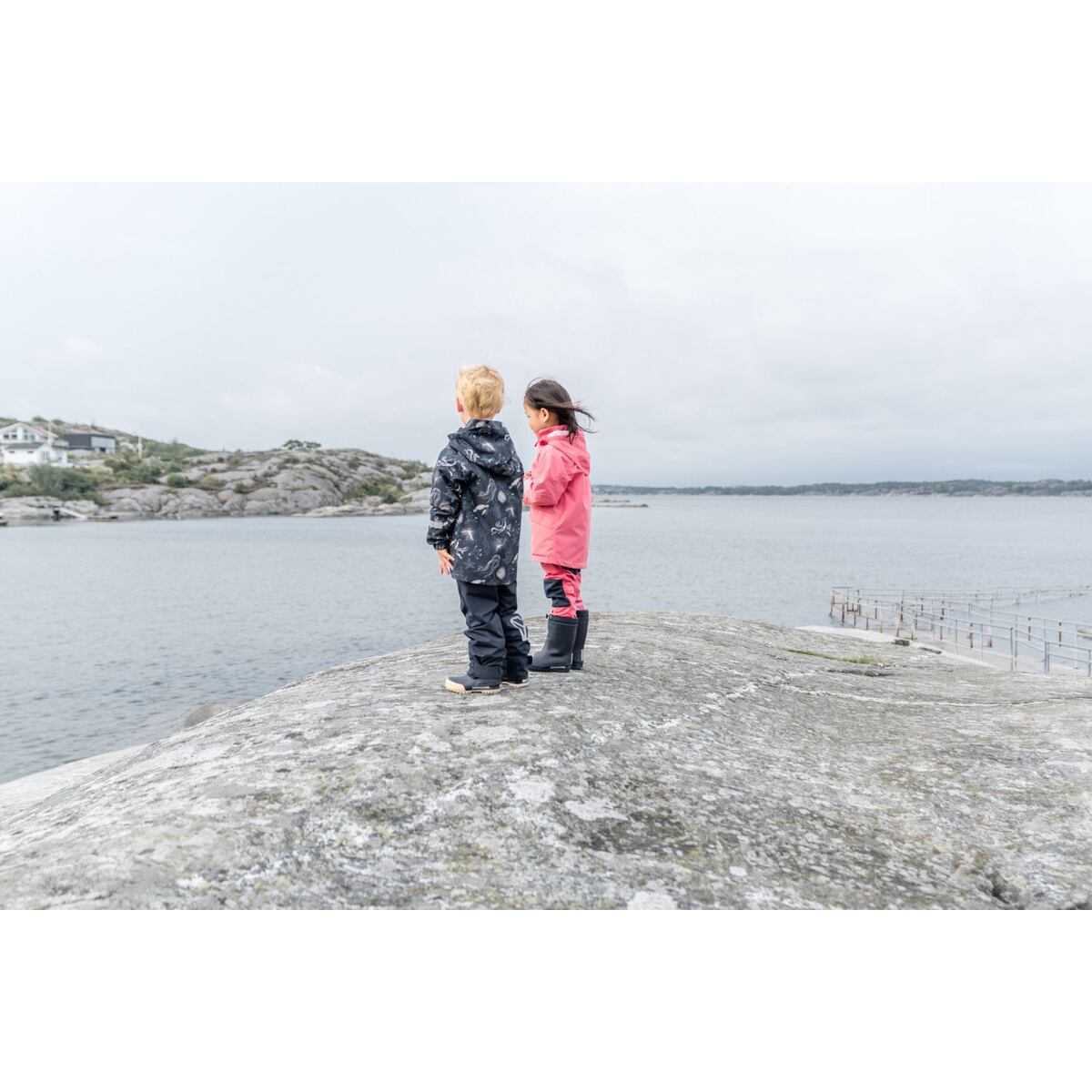 Didriksons Dětská nepromokavá bunda Norma ocean navy - ROSTOUCÍ