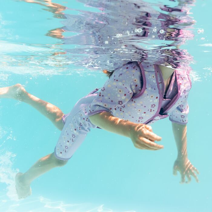 Splash About Dětská plovací vesta Go Splash Lilac Spring s bezpečnostním páskem