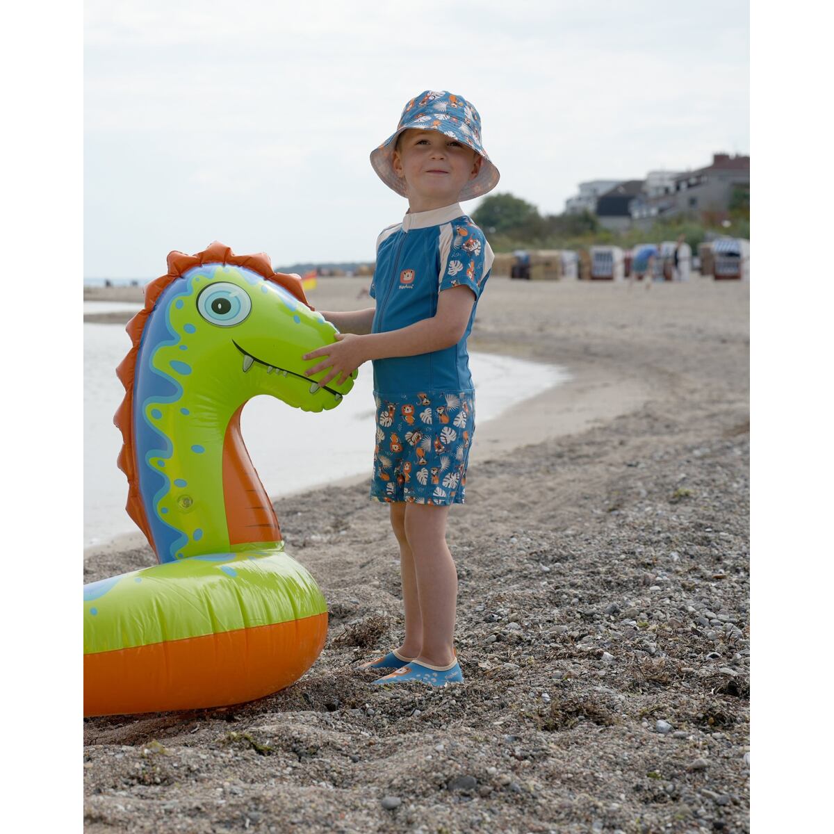 Playshoes Dětský UV klobouk Jungle petrol oboustranný