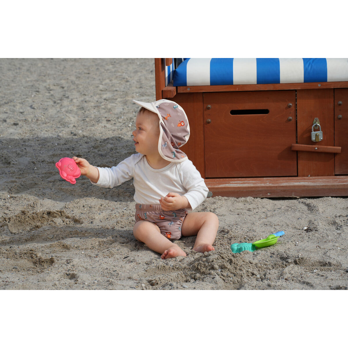 Playshoes Dětská UV kšiltovka Wild Animals brown