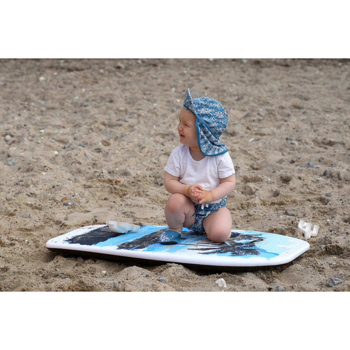 Playshoes Dětská UV kšiltovka Flowers - petrol