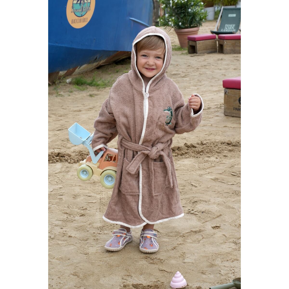 Playshoes Dětské boty do vody Wild Animals brown