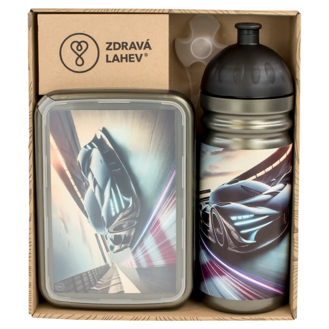 ZDRAVÁ LAHEV® SET ZDRAVÁ LAHEV A ZDRAVÁ SVÁČA svačinový box a lahev 0,7l Hypercar