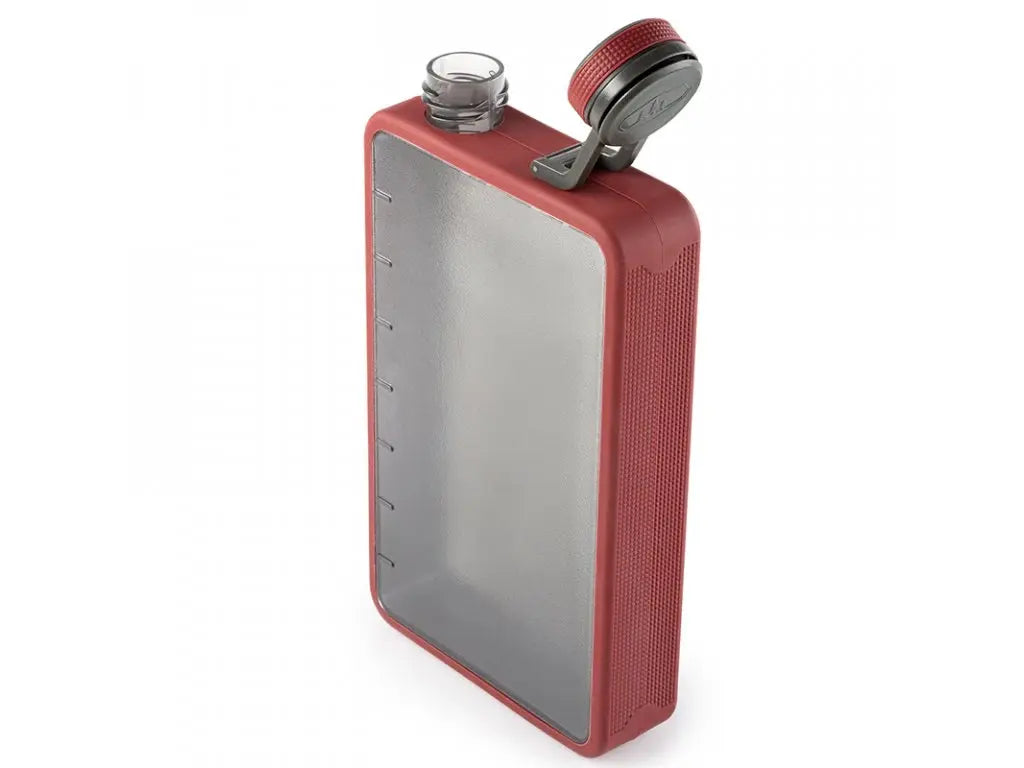GSI outdoors Průhledná placatka GSI Outdoors Boulder Flask 475 ml haute red