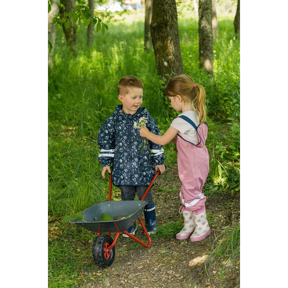 Playshoes Dětské kalhoty do deště pastelově růžové