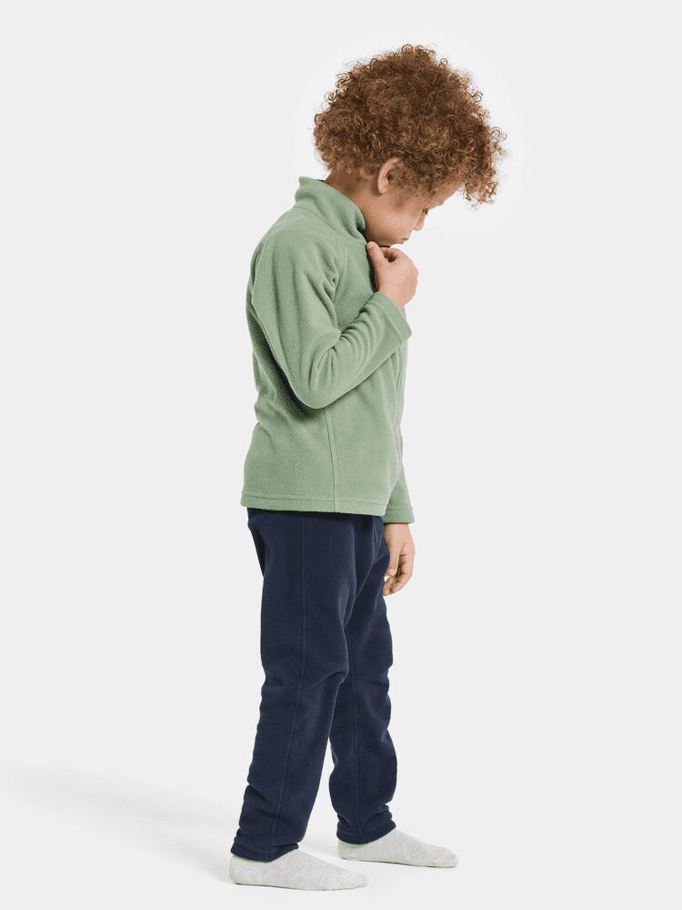 Didriksons Dětská fleecová mikina Monte light moss