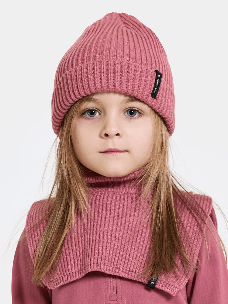 Didriksons Dětská zimní čepice Bus beanie 2 heather pink