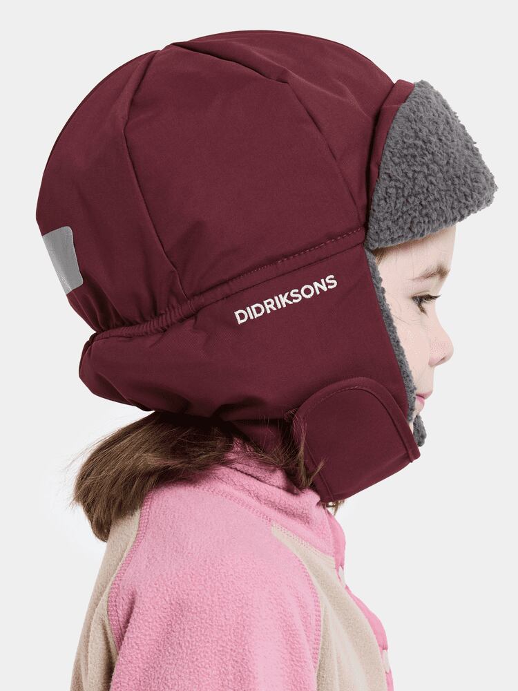 Didriksons Dětská zimní čepice Biggles anemon red
