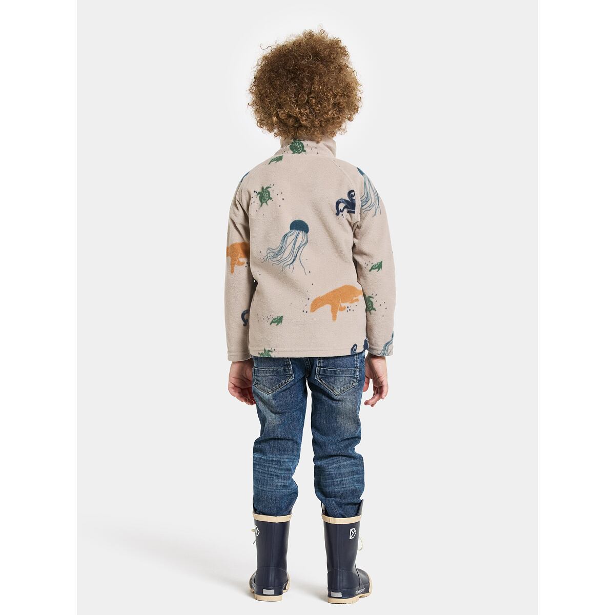 Didriksons Dětská fleecová mikina Monte winter ocean multicolor