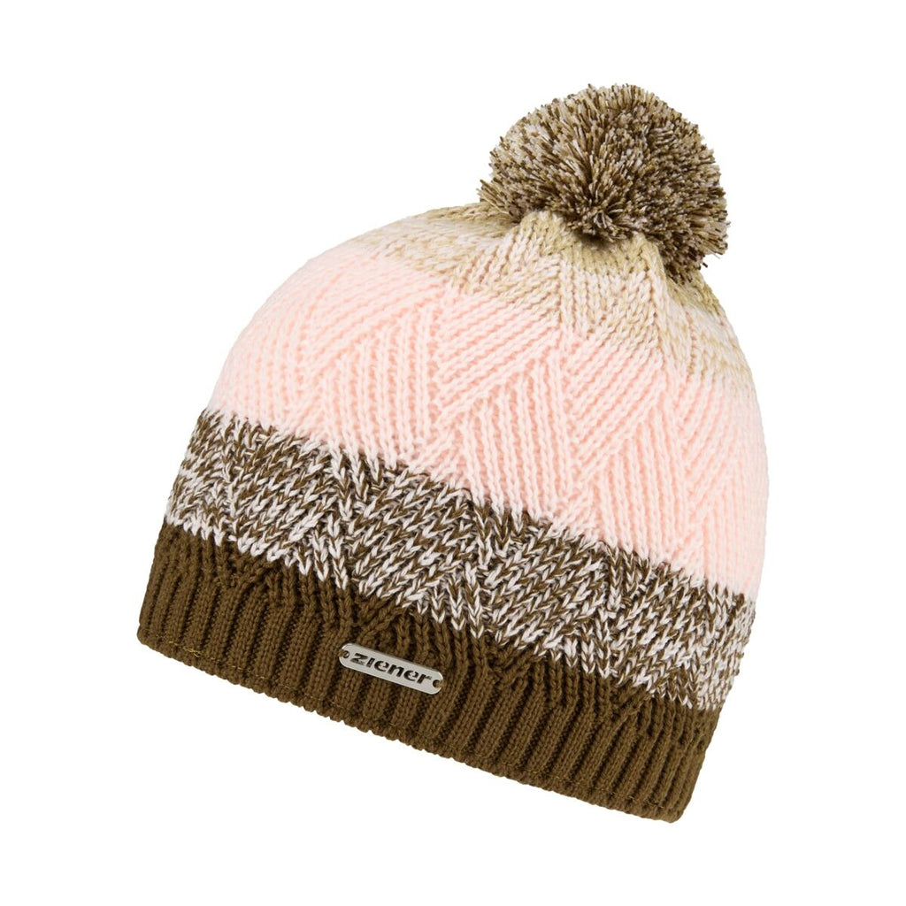 Ziener Zimní čepice Ixia s bambulí - shell pink