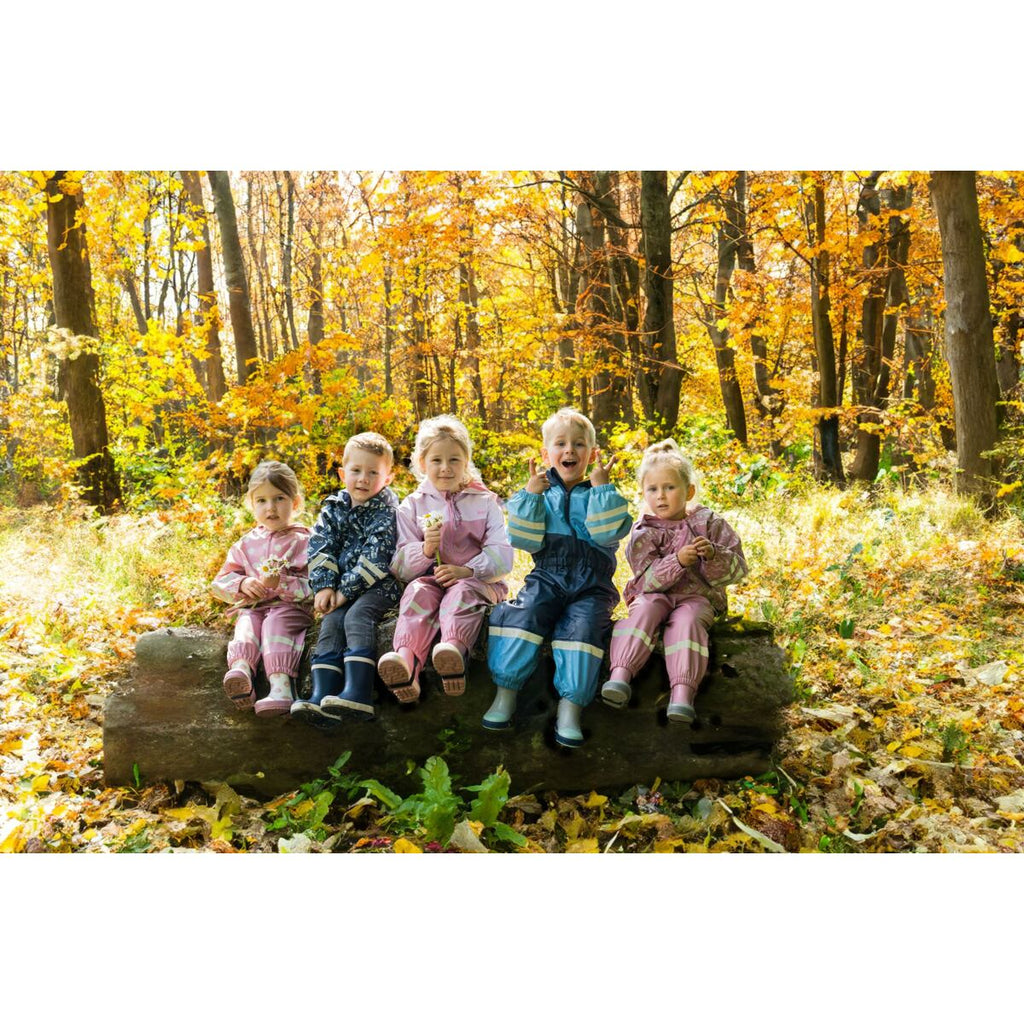 Playshoes Dětské kalhoty do deště s fleecem zelené