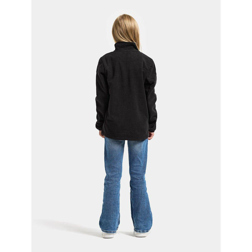 Didriksons Větruodolná dětská fleecová mikina Malakit black