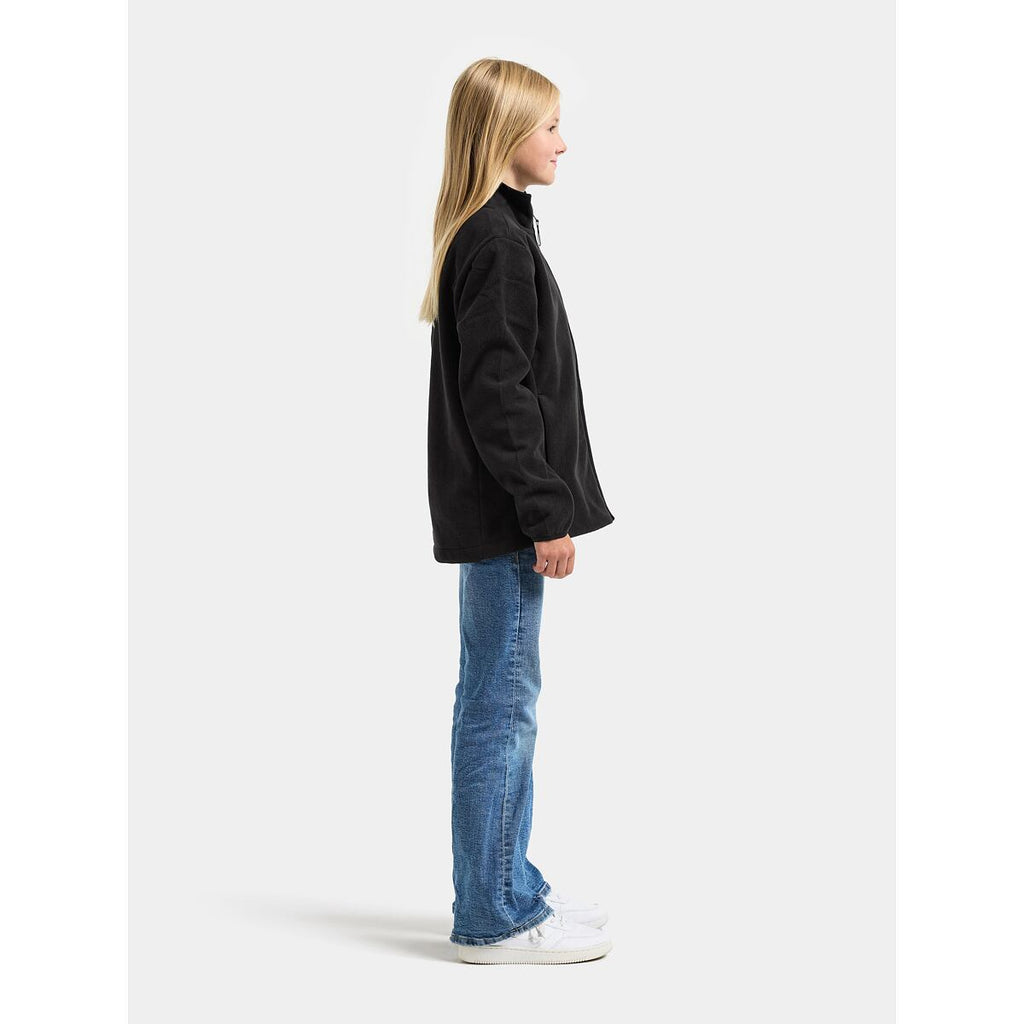 Didriksons Větruodolná dětská fleecová mikina Malakit black