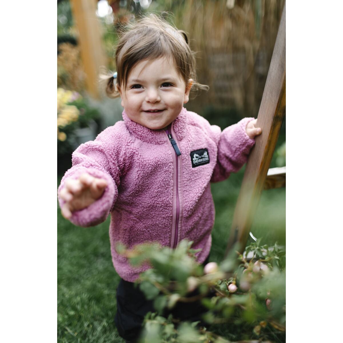 Didriksons Dětská fleecová mikina Gibbs heather pink