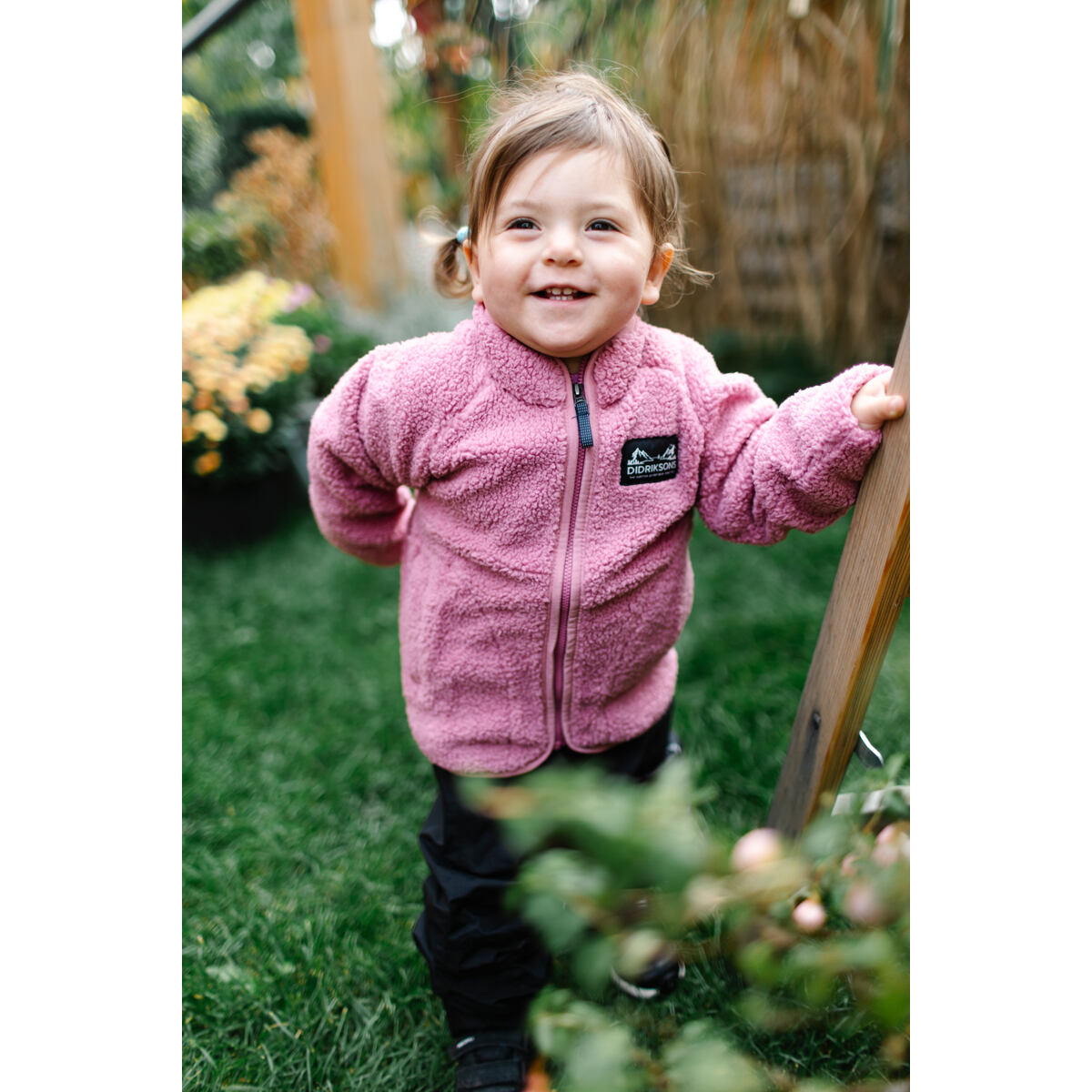 Didriksons Dětská fleecová mikina Gibbs heather pink