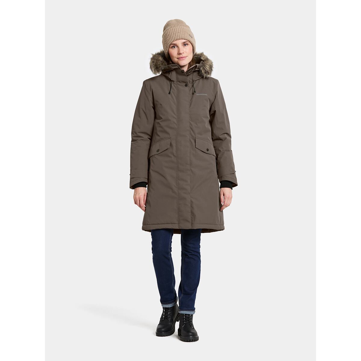 Didriksons Dámský zimní kabát Erika mocha brown