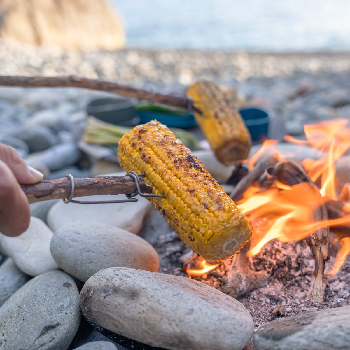 Light my fire Univerzální vidlička na opékání GrandPa´s FireFork 2-pack sandygreen/dustypink 2 kusy