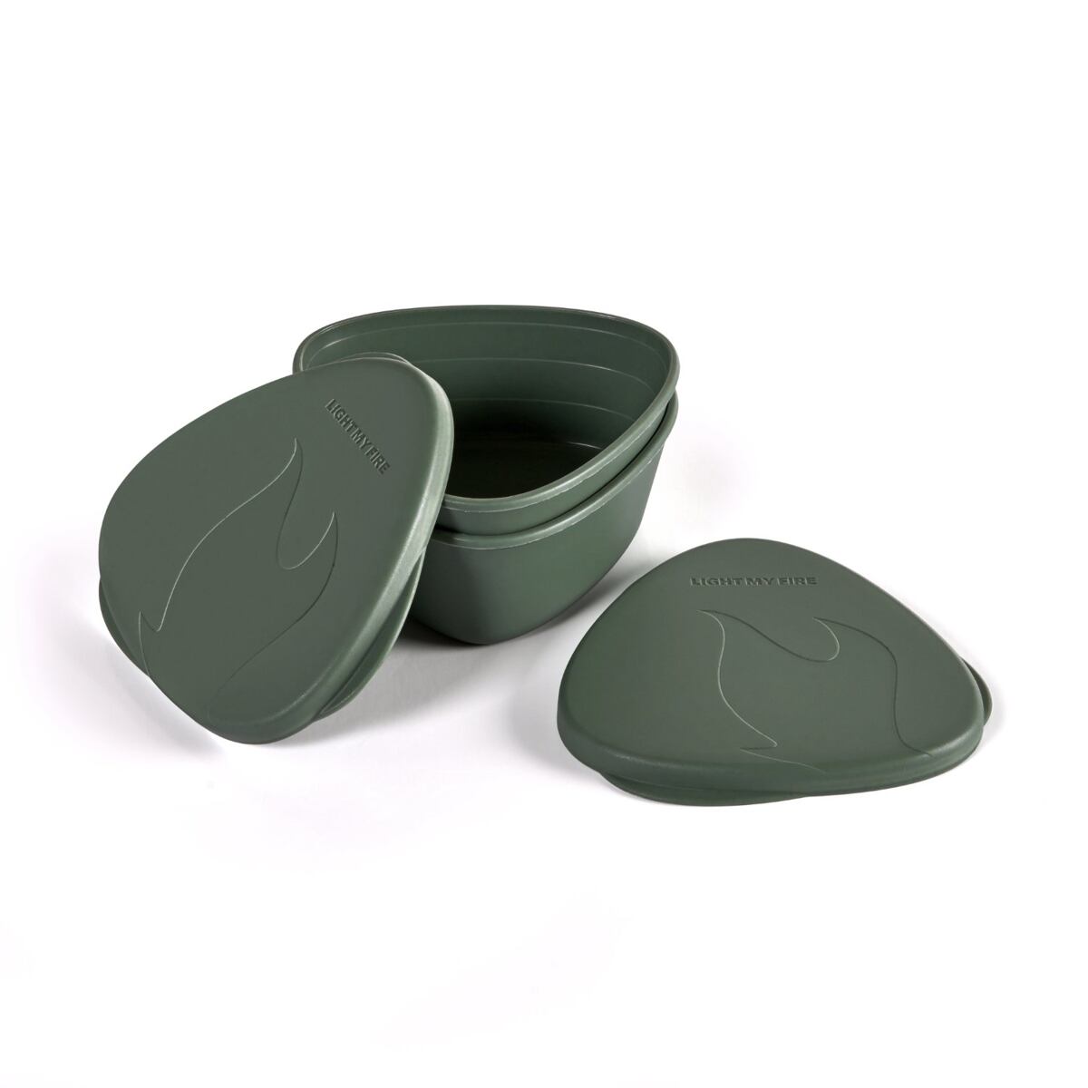 Light my fire Sada dvou krabiček s víčkem SnapBox original 2-pack sagegreen