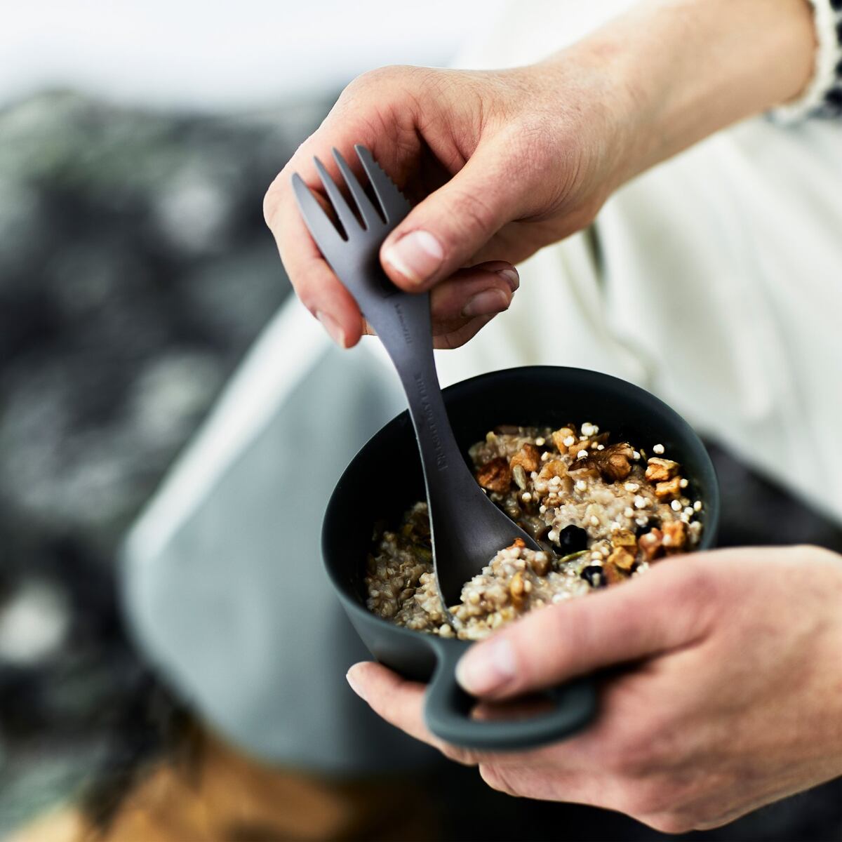 Light my fire Cestovní miska s uchem Swedish Kåsa sandygreen