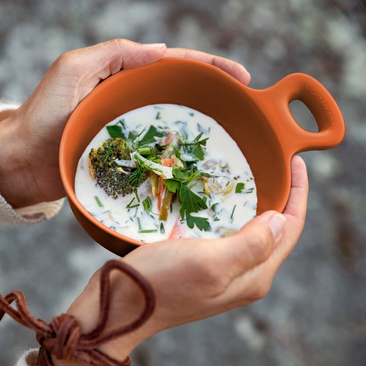 Light my fire Cestovní miska s uchem Swedish Kåsa cream