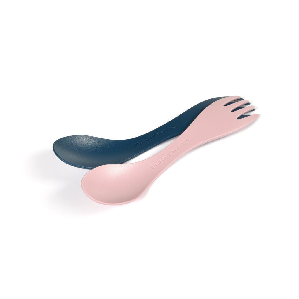 Light my fire Dětský cestovní příbor Swedish Spork little 2-pack hazyblue/dustypink