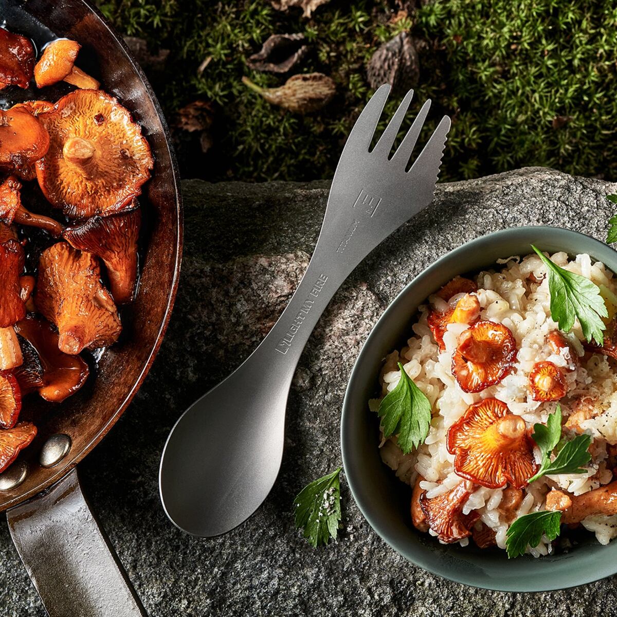 Light my fire Titanový cestovní příbor v merino obalu Swedish Spork titanium