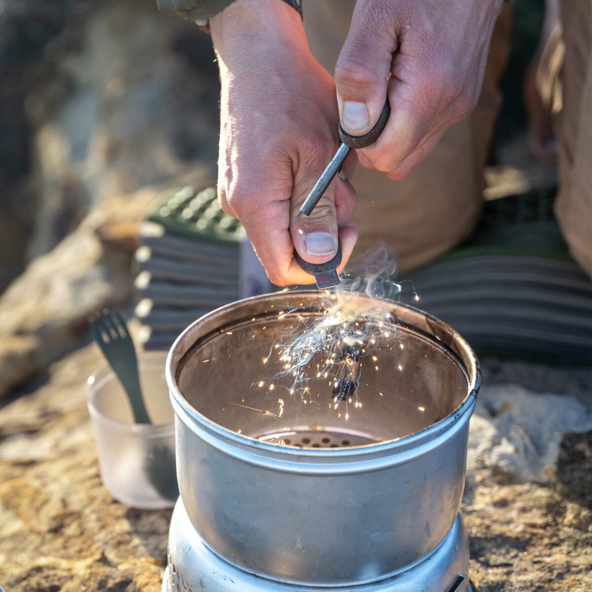 Light my fire Křesadlo Swedish FireSteel army 2in1 slatyblack