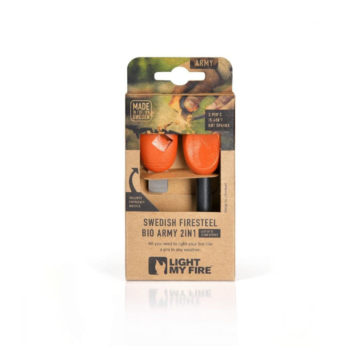 Light my fire Křesadlo Swedish FireSteel army 2in1 rustyorange