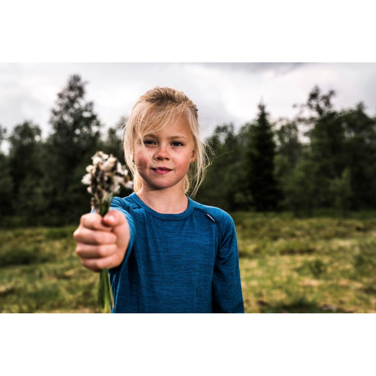 Devold Dětské funkční tričko s merinem Duo active Jr raw white s dlouhým rukávem