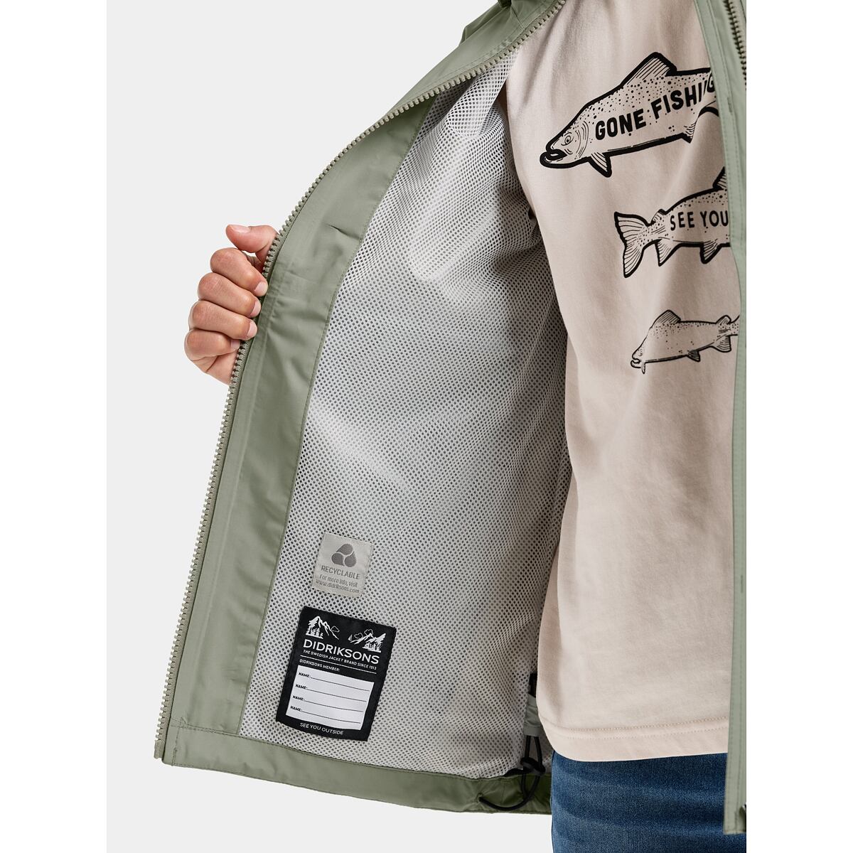 Didriksons Dětská nepromokavá bunda Piko wilted leaf - ROSTOUCÍ