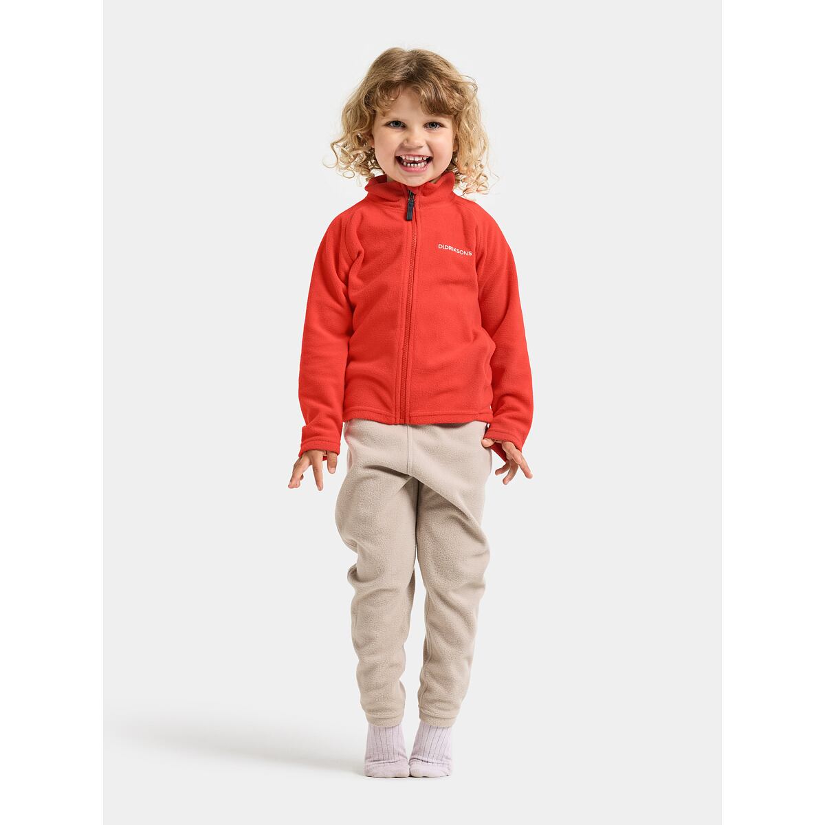 Didriksons Dětská fleecová mikina Monte paprika