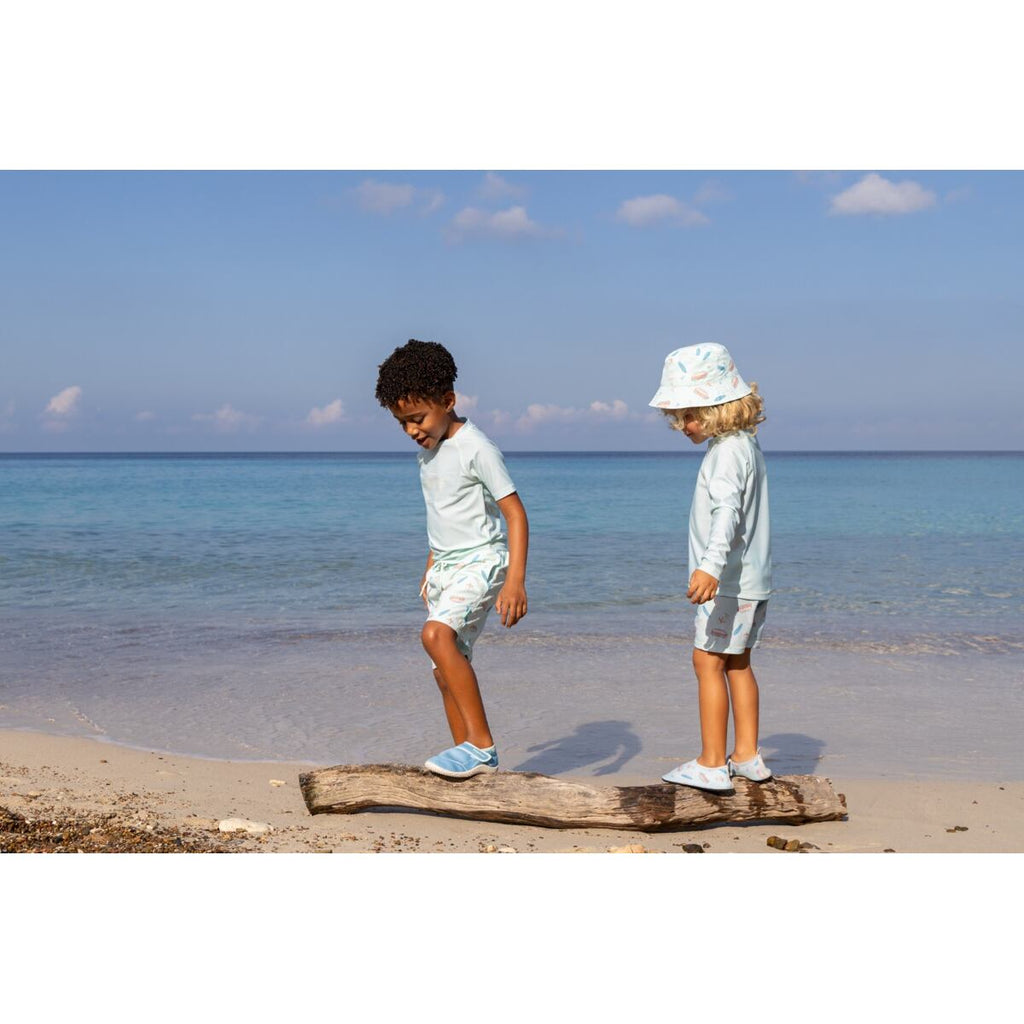 Playshoes Dětský UV klobouk Surfbus oboustranný - mint green