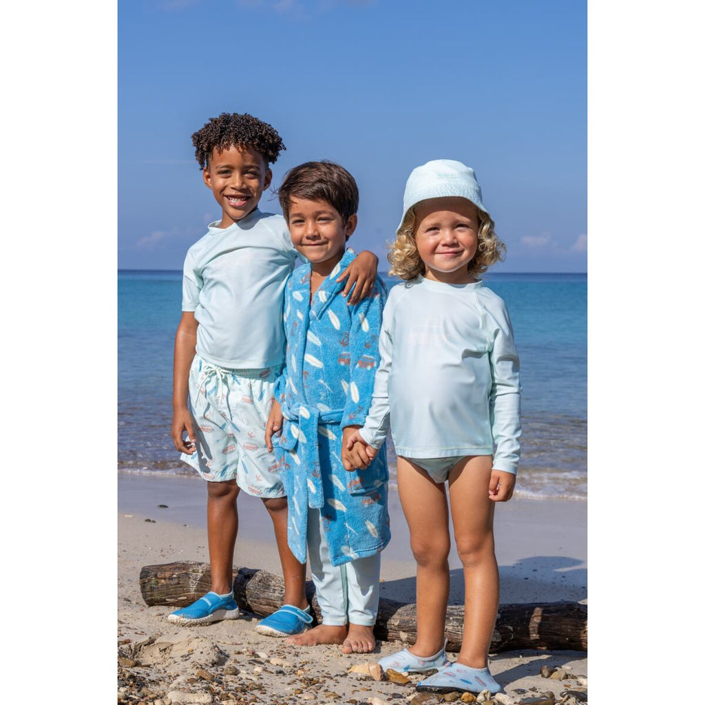 Playshoes Dětský UV klobouk Surfbus oboustranný - mint green