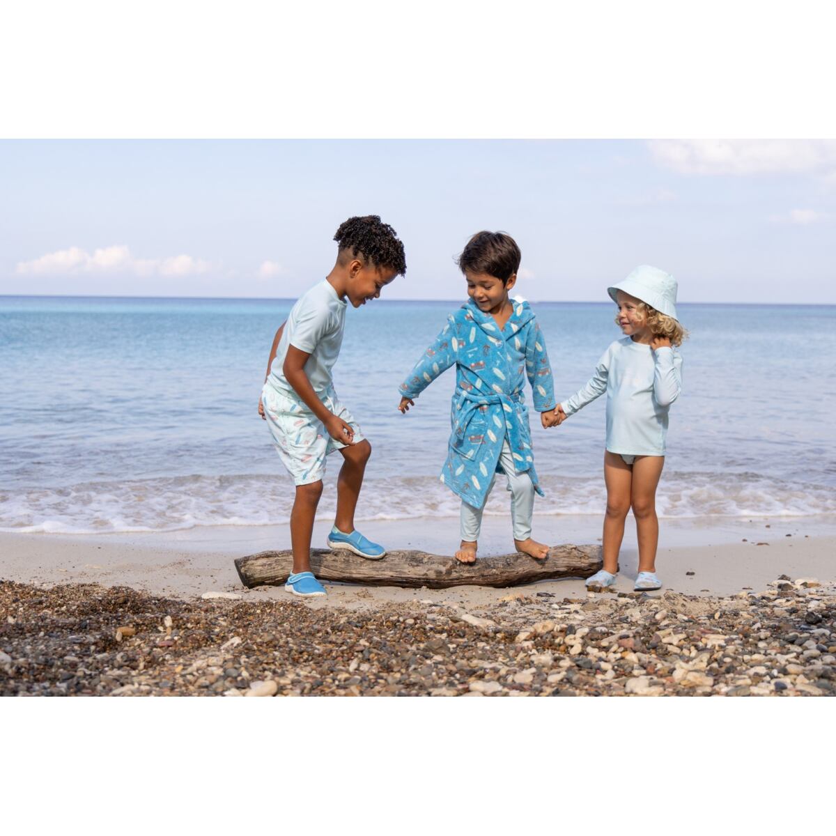 Playshoes Dětské UV tričko Surfbus mint green - krátký rukáv